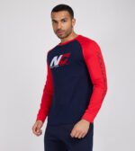 nautica nautica nicobar printed long sleeves t-shirt homme n7k01244_dark navy