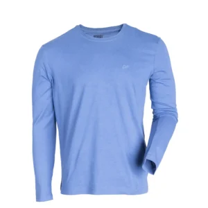 t-shirt ls bleu - G23-003207-BLUE50