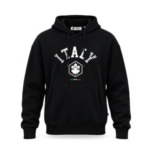 lumberjack big italy logo hoodie black - LBJ-00204-BLK