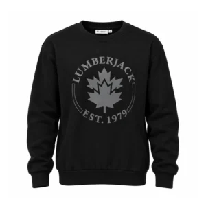 lumberjack big paff logo sweat shirts shirts black - LBJ-00602-BLK
